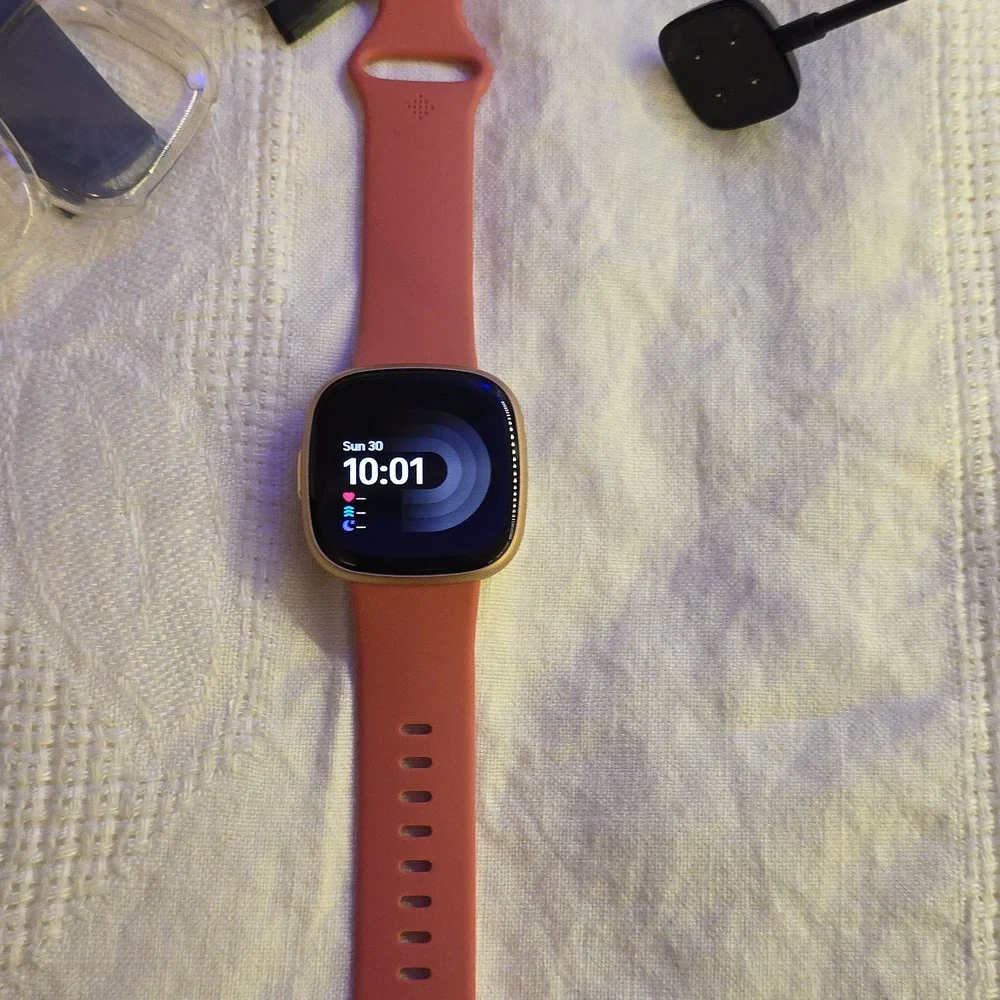 Smartwatch with Interchangeable Bands - Black, Gray, White, Pink, Purple, Green